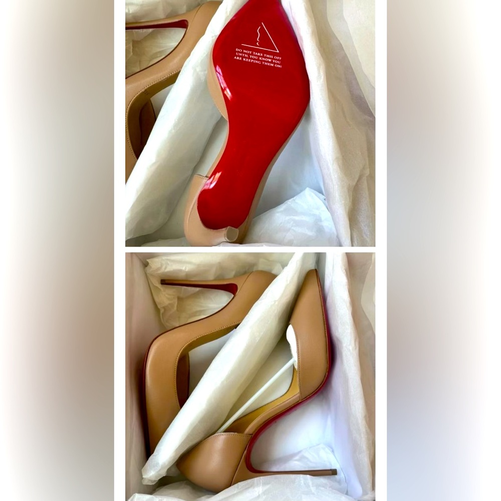 Christian Louboutin Iriza Patent 100mm Half-d'Orsay Red Sole High-Heel Pumps
